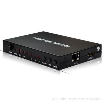 Audio video switcher box 4 input 1 output